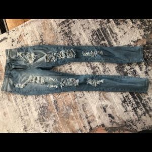 Distressed jeans